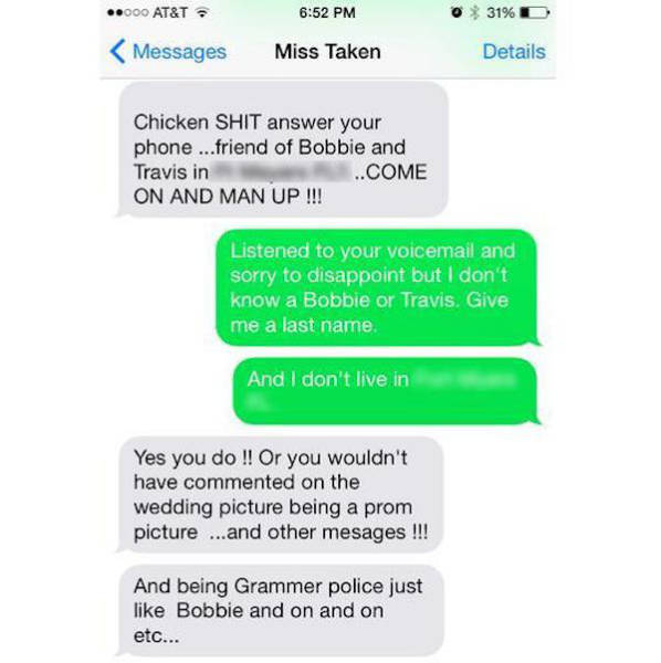 Hilarious Conversation Between an Obviously Crazy Woman and the Person She Texted by Mistake