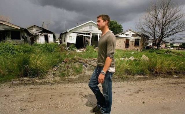 Brad Pitt Lends a Helping Hand to Hurricane Katrina Survivors