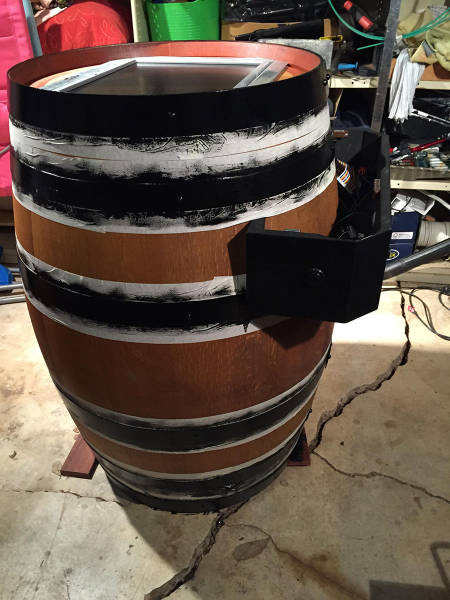 Clever Dude Turns a Wine Barrel into an Awesome Home Arcade Machine