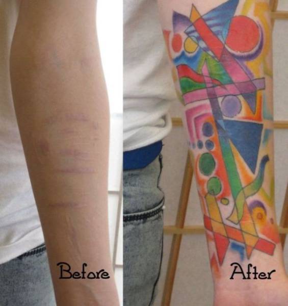 Clever Tattoos Provide Some Beautiful Camouflage for Bad Scars