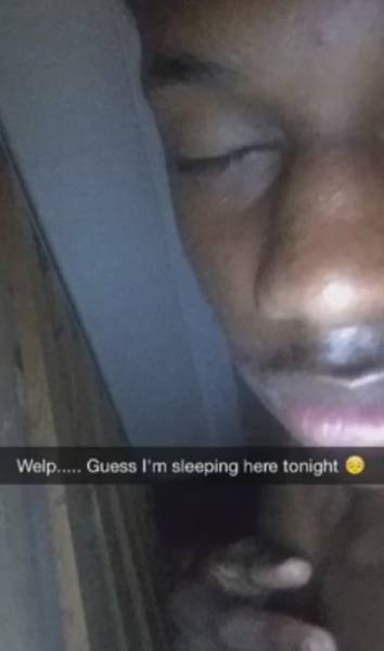 Boyfriend Gets Caught in the Act and Snapchats His Version of Events