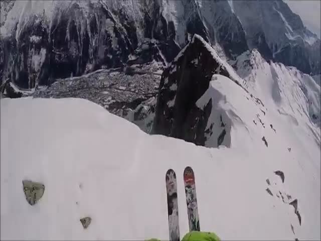 The Maddest Parachute Skiing You Will Ever See