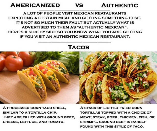 How American Versions of Authentic Foods Compare to the Original