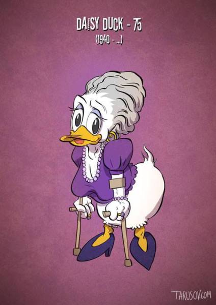What Cartoon Characters Would Look Like If They Aged the Same as Humans