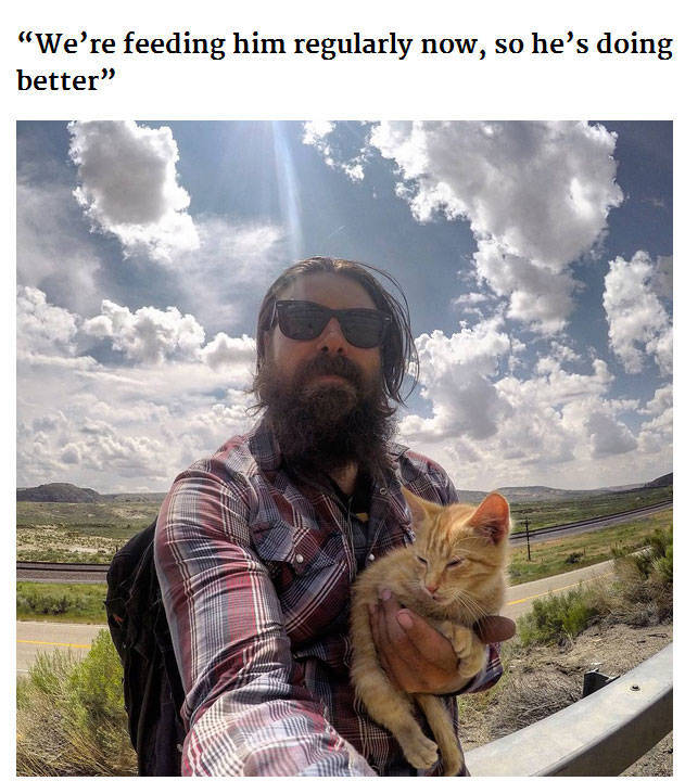 Rescued Kitten Becomes a Biker’s Furry Road Trip Companion