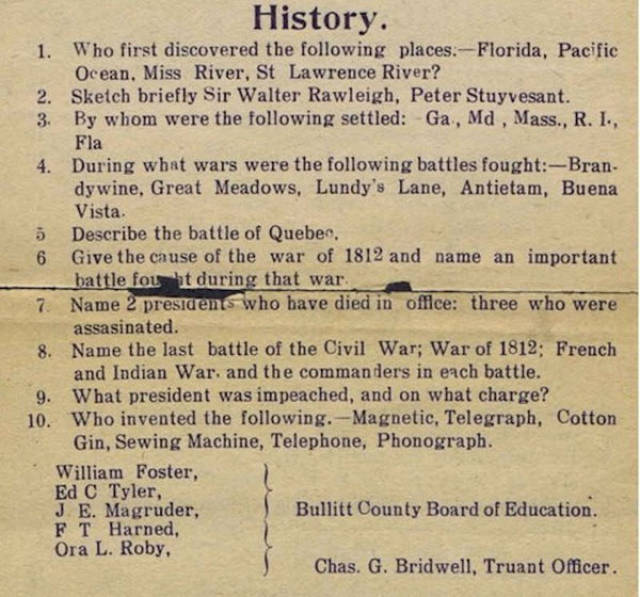 This 8th Grade Test from 1912 Is a Lot Harder Than You Think