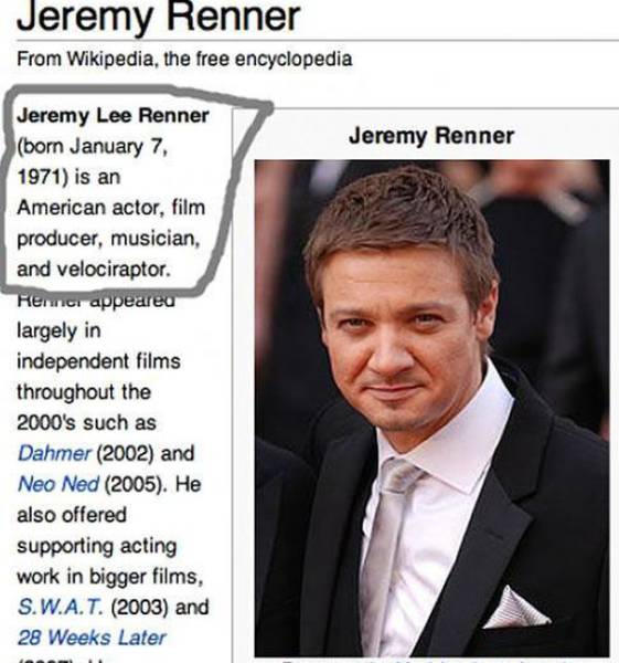 Times When Wikipedia Absolutely Nailed Celebrity Descriptions