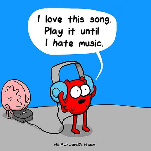 Funny Illustrations That Show the Real Struggle Between Our Hearts and Minds