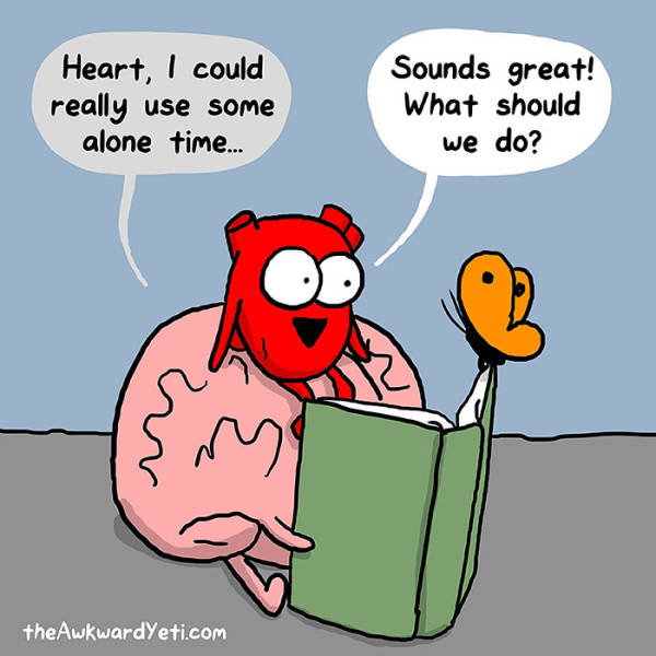 Funny Illustrations That Show the Real Struggle Between Our Hearts and Minds