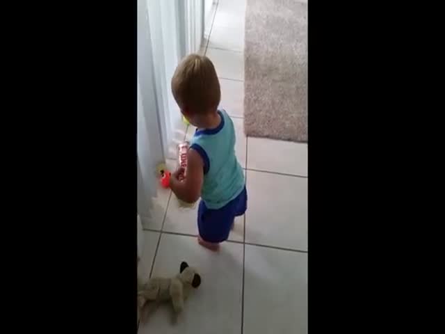 This Little Boy Hasn’t Quite Gotten the Hang of His Balls Just Yet