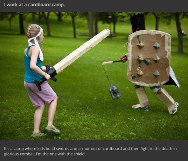 Kids Engage Their Imaginations to Wage War at “Cardboard Camp”