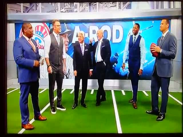 Alex Rodriguez Accidentally Does a Little Damage on the NFL Sunday Set