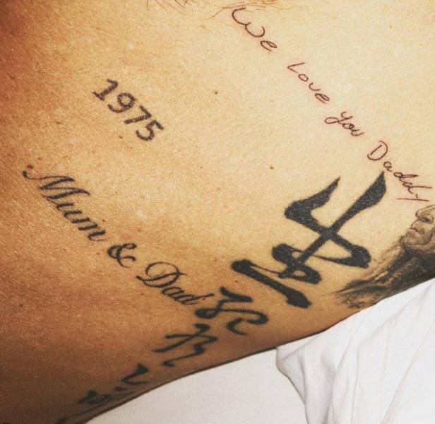David Beckham Lets His Four Year Old Daughter Design His New Tattoo