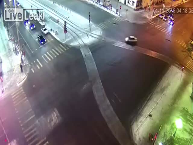 Lucky Girls Narrowly Escape Getting Hit by a Runaway Car on a Russian Road