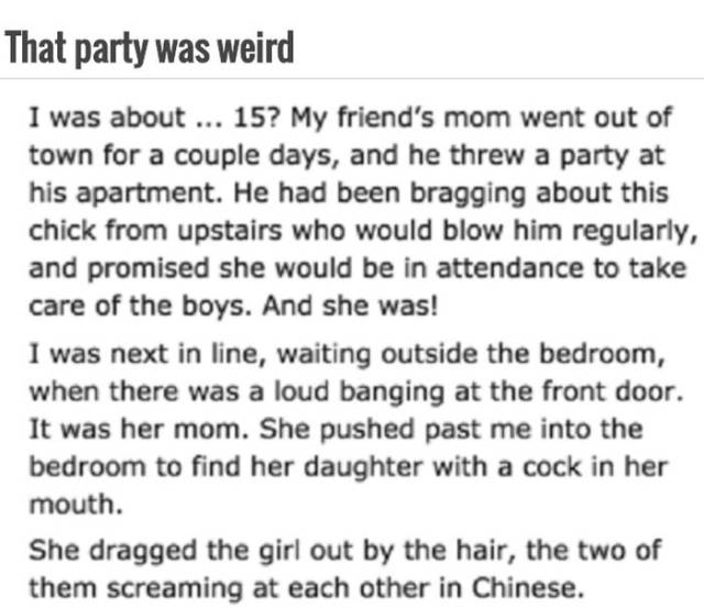 People Share Some of the Weirdest Things They Have Ever Witnessed at Parties