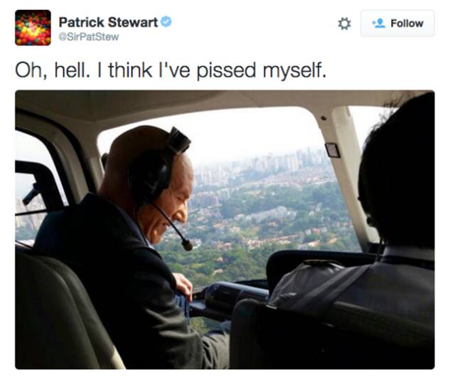 Patrick Stewart Has the Most Amusing Twitter Feed Ever