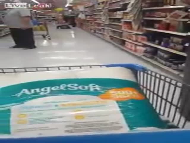 This Chick Has a Strange Way of Doing Her Shopping
