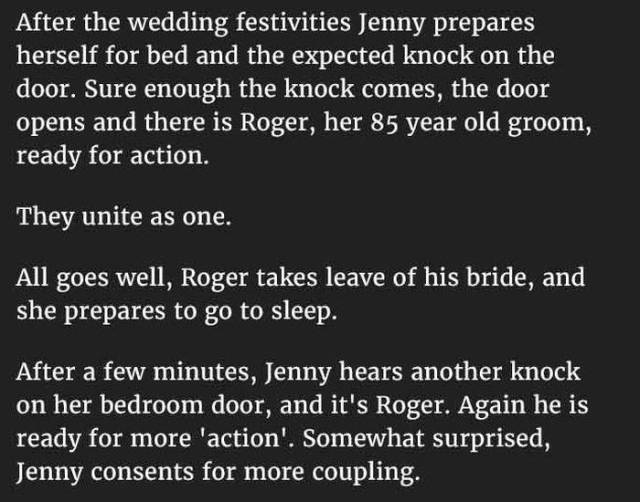 The Weird Wedding Night between an 85 Year Old Man and His 25 Year Old Wife