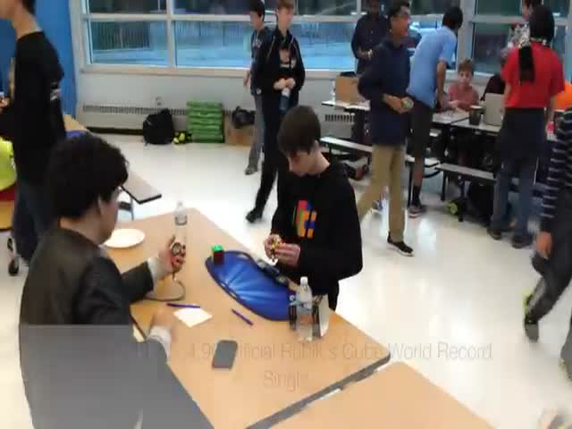 Speedy 14 Year Old Boy Sets a New World Record for Solving a Rubik’s Cube in Only 4.9 Seconds