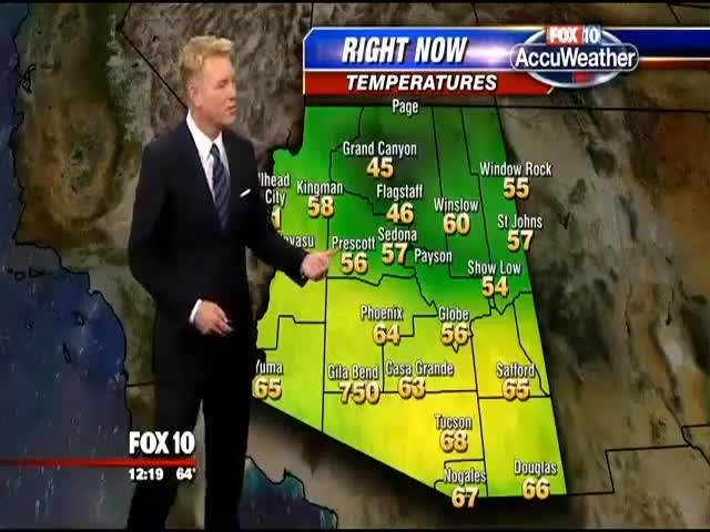 Weatherman’s Map Has a Mind of Its Own but Luckily He Stays Cool under Pressure