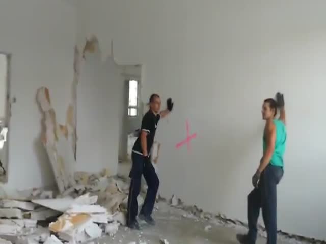 This Is One Way to Demolish a Wall in Style