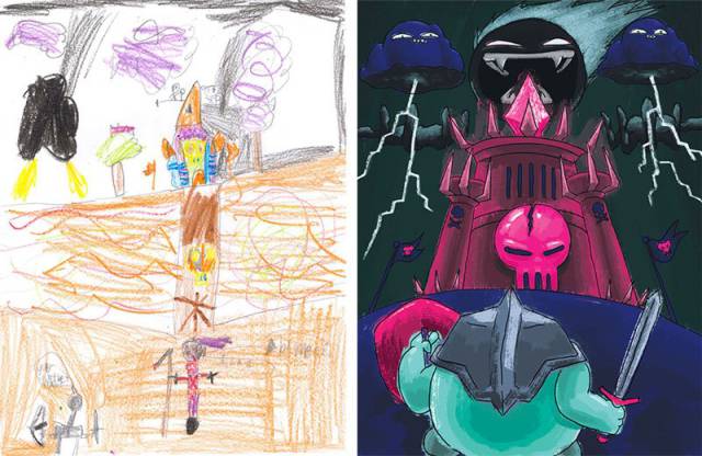 Artists Reimagine Kids’ Monster Drawings in New and Creative Ways