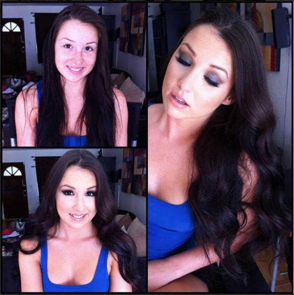 Hair and Makeup Makes Quite a Difference to the Hotness of These Adult Film Stars