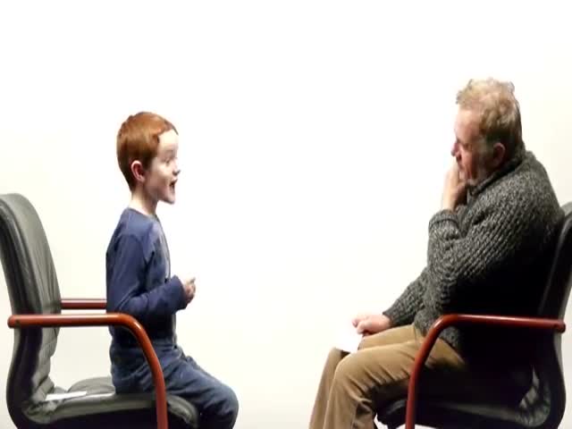 An Old Man and a Young Boy Give Each Other Advice about Life in Heart-warming Q&A Session