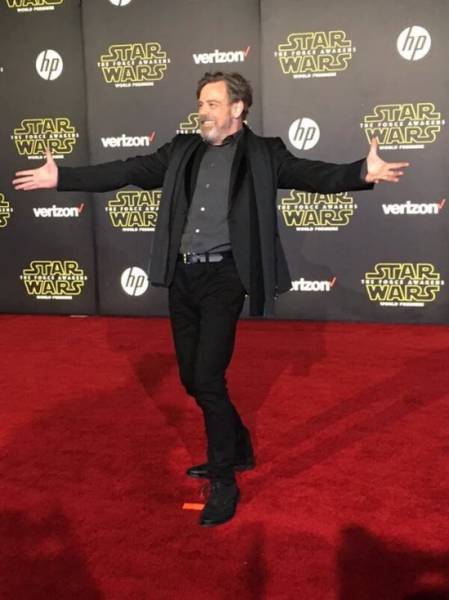 Mark Hamill Is a Shadow of His Former Self at the "Star Wars: The Force Awakens" Premiere