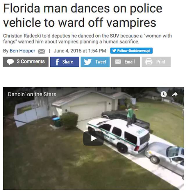 “Florida Man” Made the News Many Times in 2015