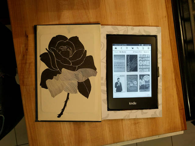 Dude Comes Up with An Ingenious Way to Turn An Old Book into an Awesome Kindle Cover