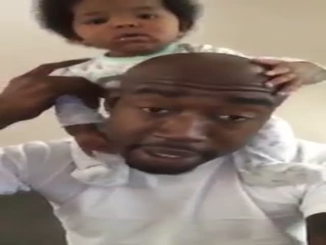 Cute Baby “Puke Bombs” His Unsuspecting Dad