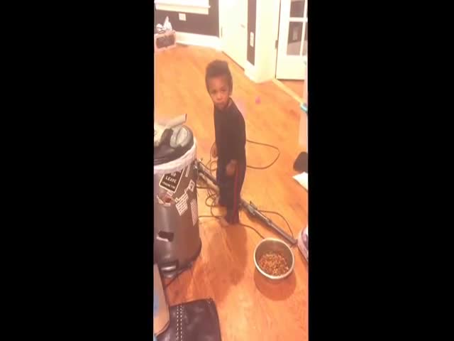 Little Guy Uses a Good Technique When His Mother Reprimands Him