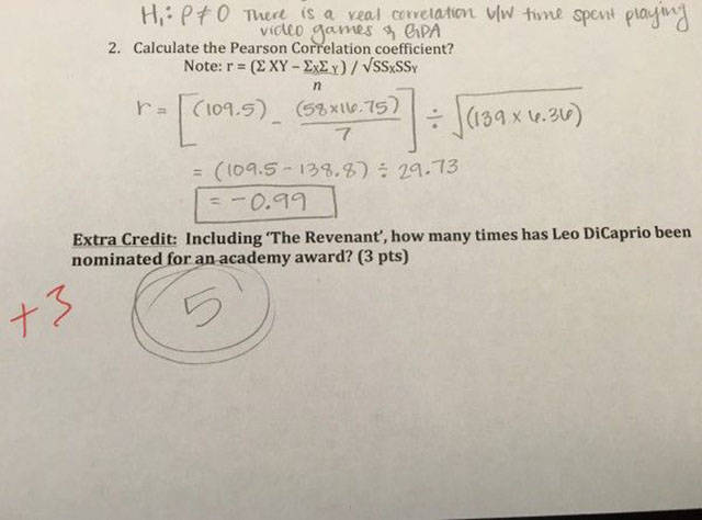 College Professor Asks Awesome Extra Credit Questions On An Exam