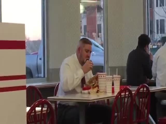 Guy Eats In-N-Out Burgers As If He Made Love To Them