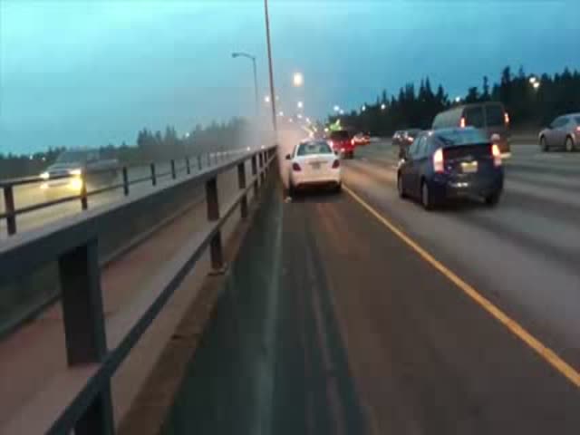Man  Loses It After His New Brand Mercedes Catches Fire On Highway