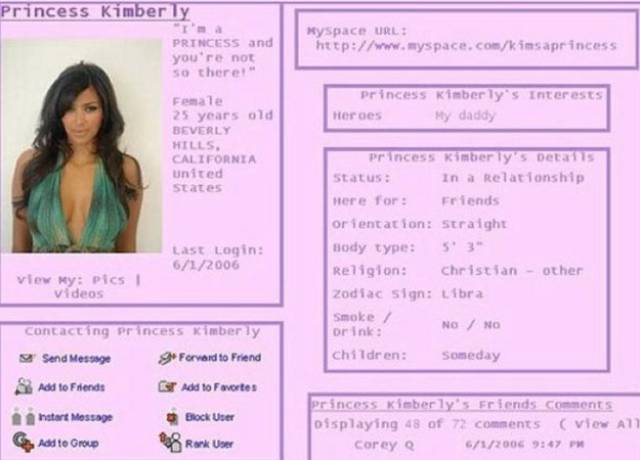 Myspace Celebrity Profiles That Are A Pure Embarrassment