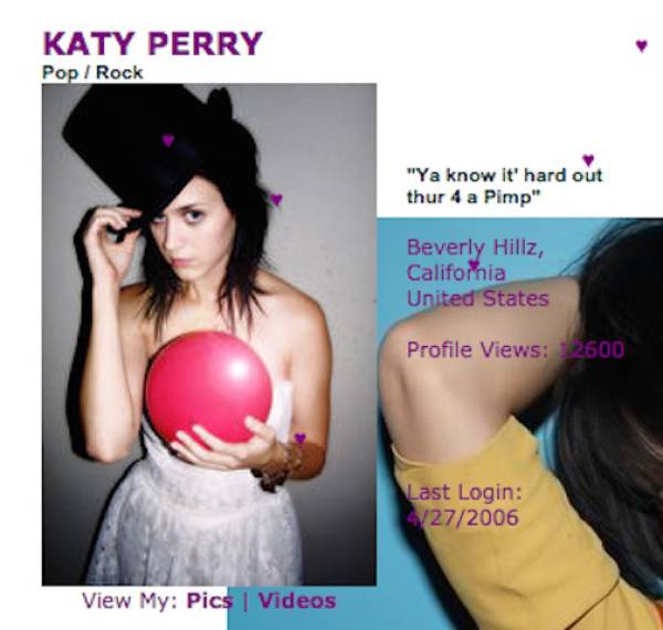 Myspace Celebrity Profiles That Are A Pure Embarrassment