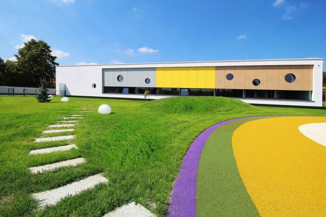 Modern Kindergarten With Bright Colors In Poland