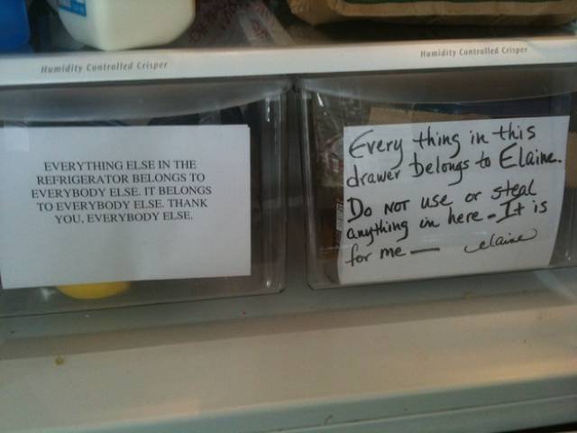 People Get Very Creative With Fridge Notes When It Comes To Protect Their Food