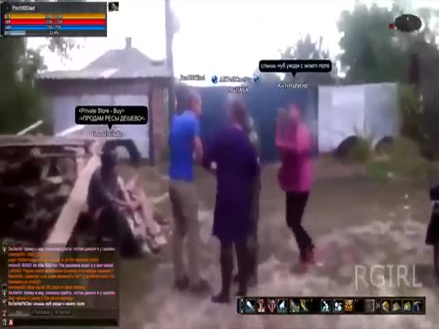 When You Combine A Popular Online Game With A Drunken Village Fight