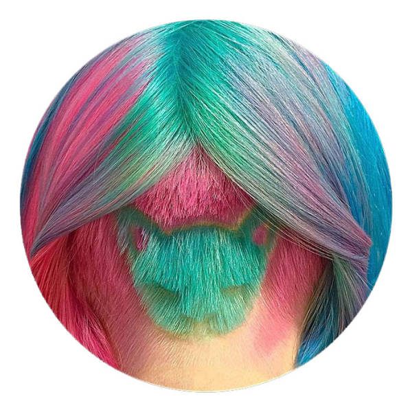Interesting Rainbow Cat Hairdo