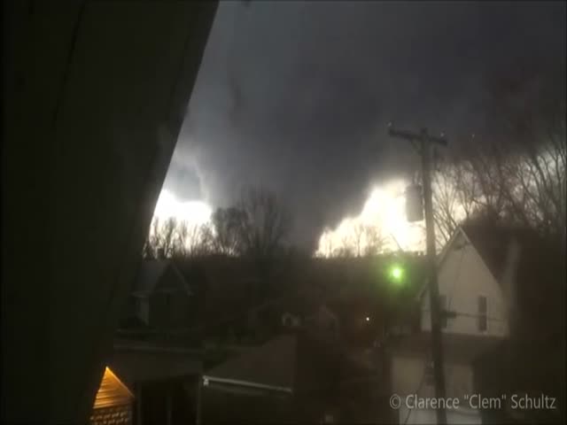 OMG! Man Filming A Scary Tornado Ripping Through His House