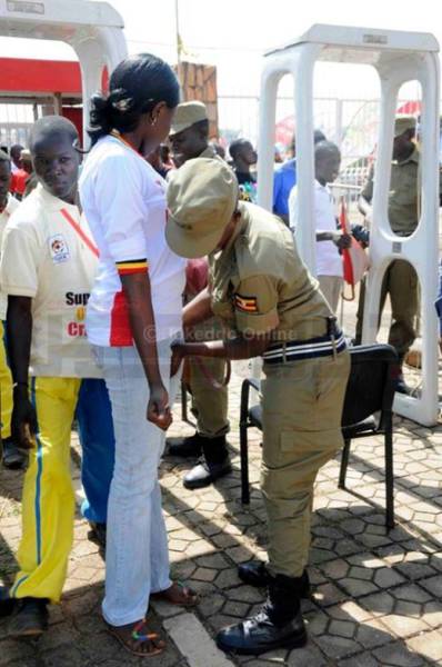 The Security In Uganda Doesn’t Joke Around When It Comes To Searching Female Football Fans