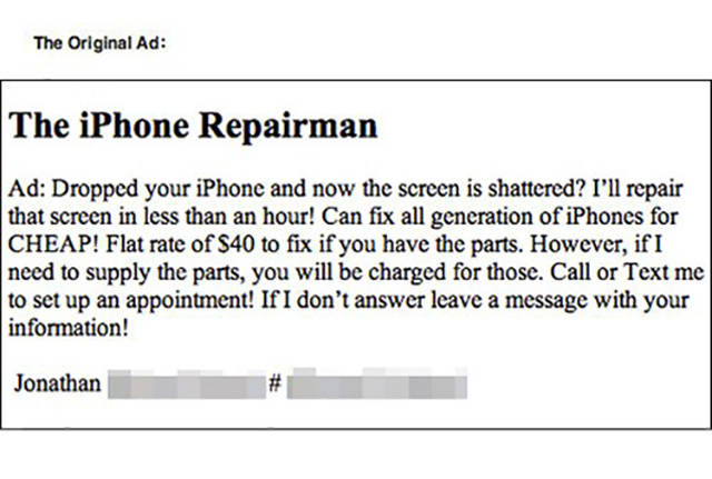 Fantastic Trolling Of An iPhone Repairman