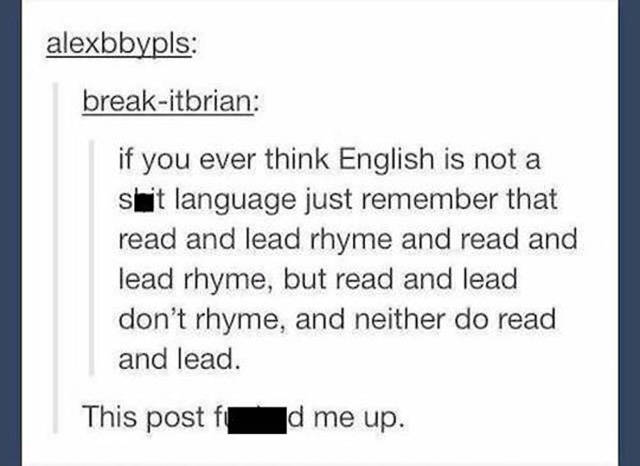 The English Language Will Screw Up Your Mind Big Time