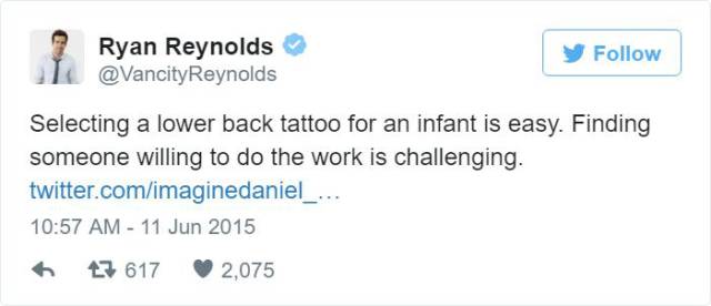 Ryan Reynolds Posts Hilarious Tweets About His Parenting Experience With His Daughter