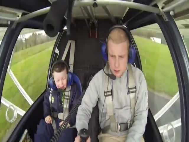 Disabled Little Guy Embarks On His First Flight With His Pilot Brother