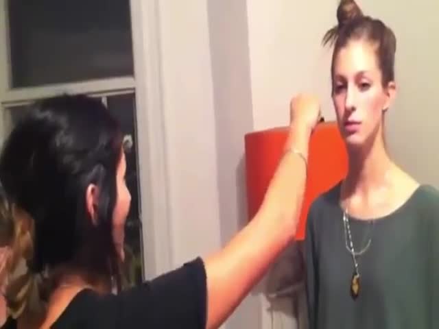 Girls Punch Each Other In The Face To Get A Black Eye And Because They've Never Done It Before