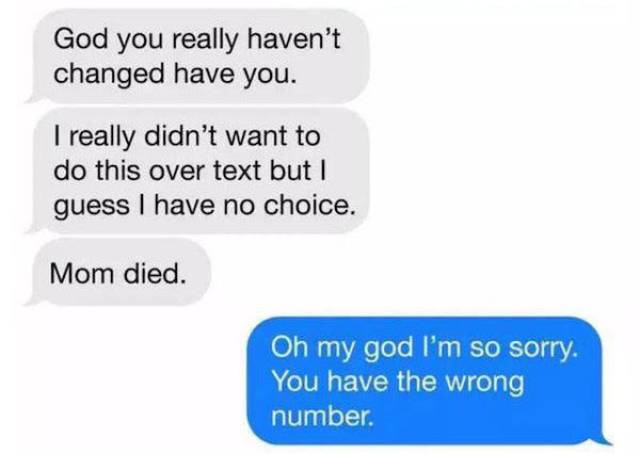 Funny Text Conversation With An Unexpected Ending